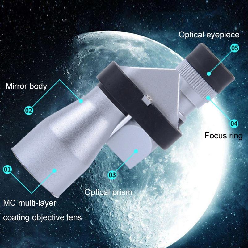 Portable Low Light Night Vision Monocular For Outdoor Use 8X20 - Metal Optical Blue Film 4