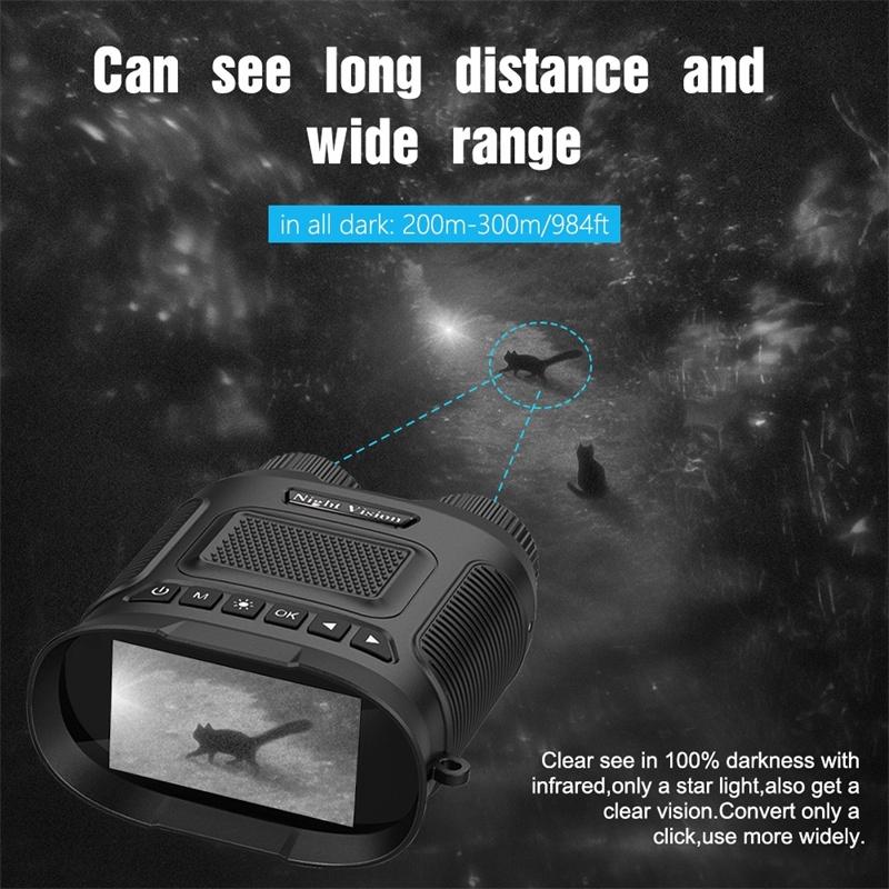 3 Digital Night Vision Binoculars with 3 Ips Screen - Black 7