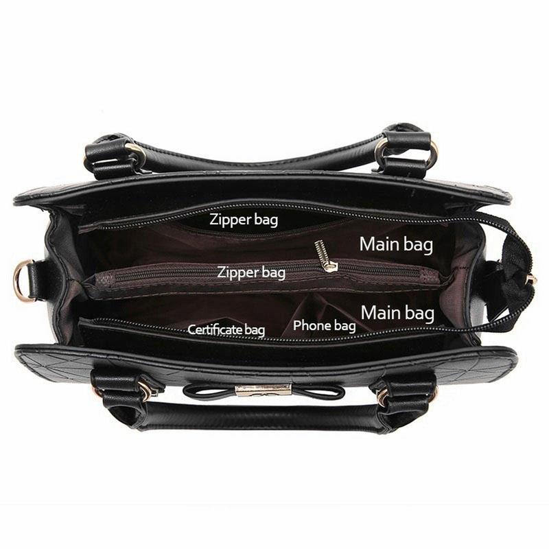 Embossed Bowknot Shoulder Bag For Women - White 6