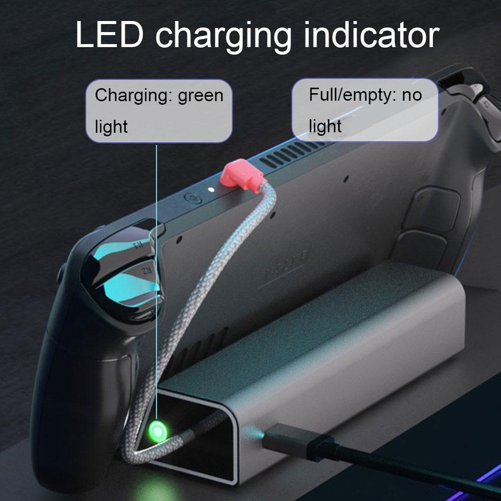 Steam Deck Charging Base Handheld Stand Charger Silver Gray 5