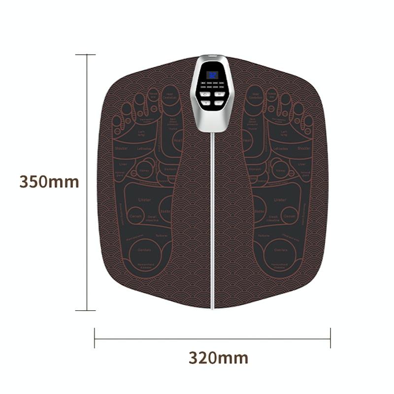 Foldable Ems Foot Massager Pad With Remote Coffee 3