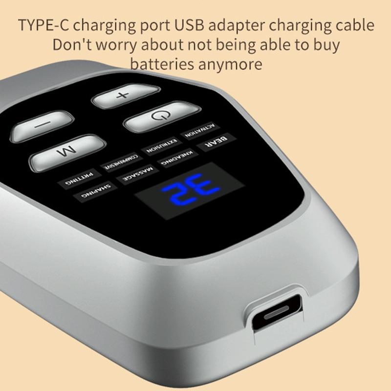 Foldable Ems Foot Massager Pad With Remote Coffee 5