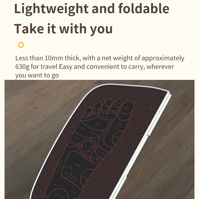 Foldable Ems Foot Massager Pad With Remote Coffee 12