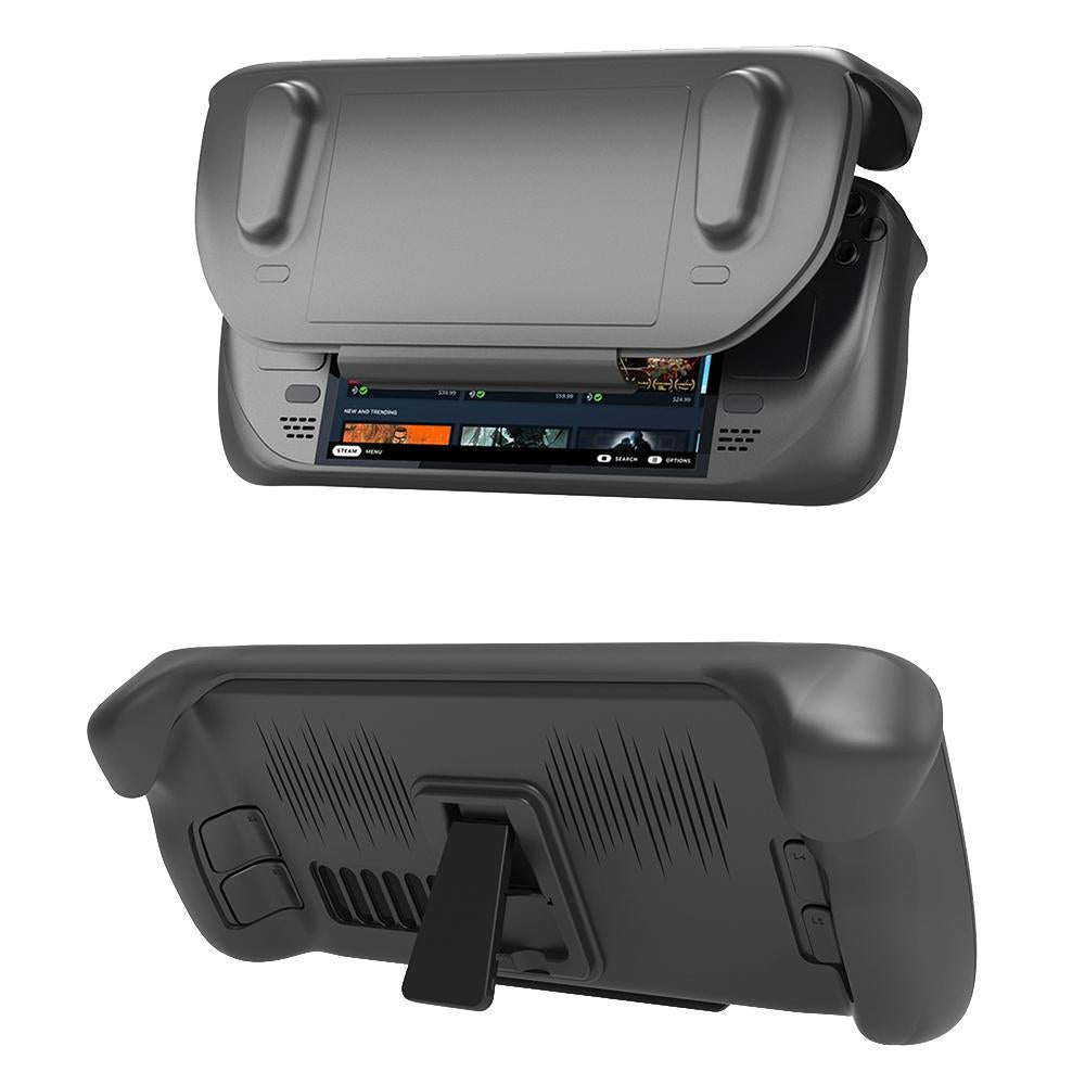 Steam Deck Protective Case & Cover Set with Bracket - Black 3