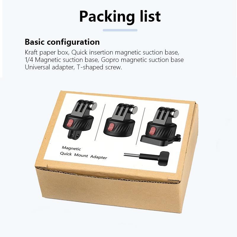 3-piece Magnetic Gimbal Base Adapter for Gopro / Insta360 Go 3 Action Camera 10