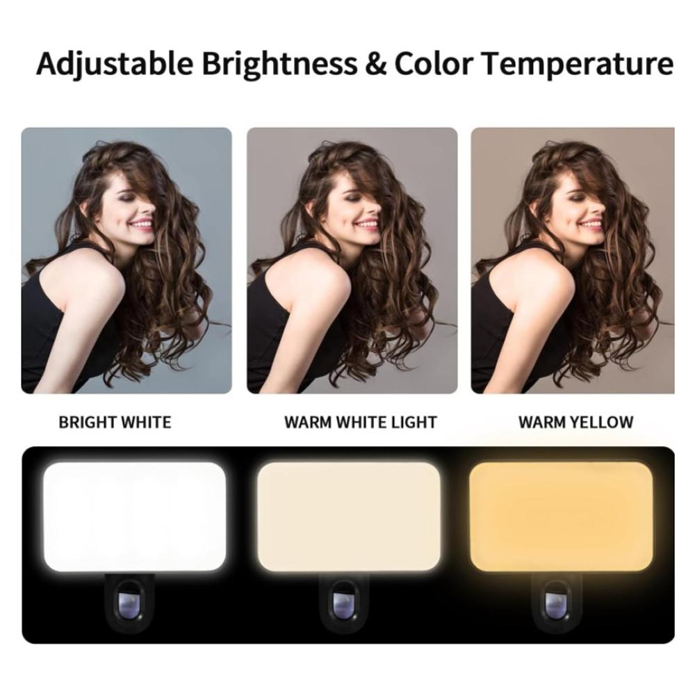 Rechargeable Selfie Light for Phone Laptop Tablet - Black 4