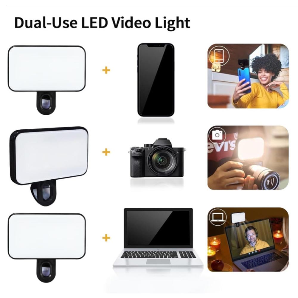 Rechargeable Selfie Light for Phone Laptop Tablet - Black 5