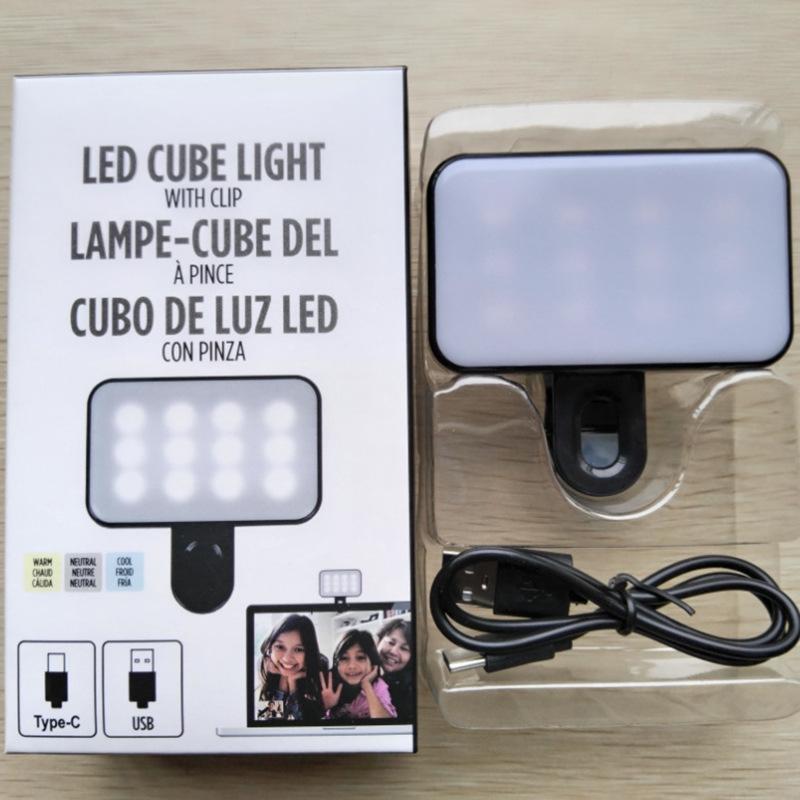 Rechargeable Selfie Light for Phone Laptop Tablet - Black 8
