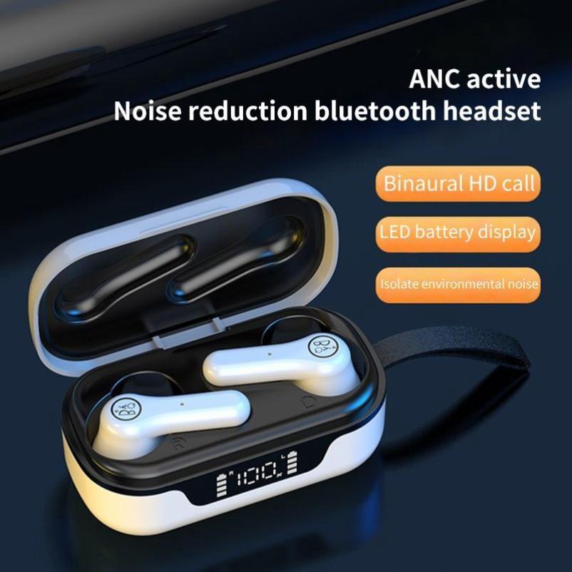 Intelligent Noise Cancelling Bluetooth Headset - Anc Pro Touch 5.0tws Master-slave Switch - Black 8