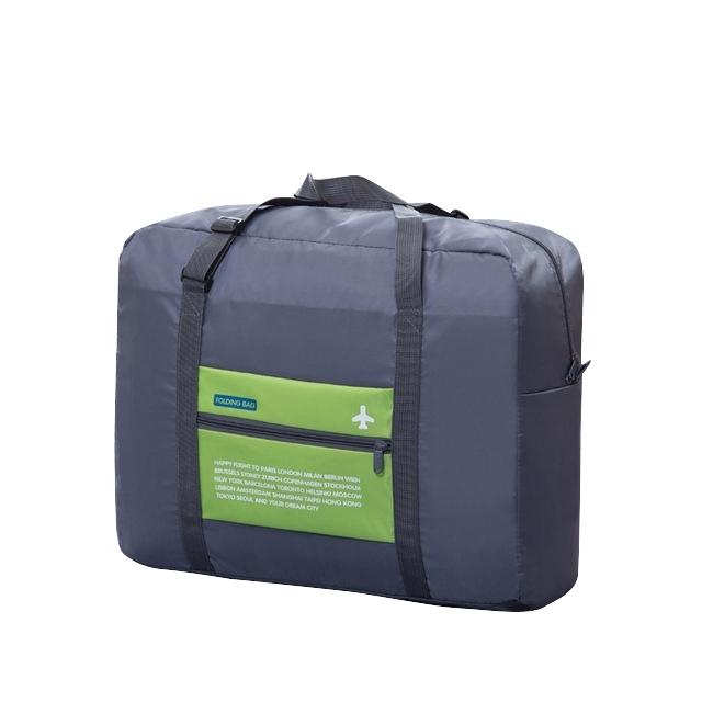 Foldable Nylon Travel Bag for Women and Men - Large Capacity - Green