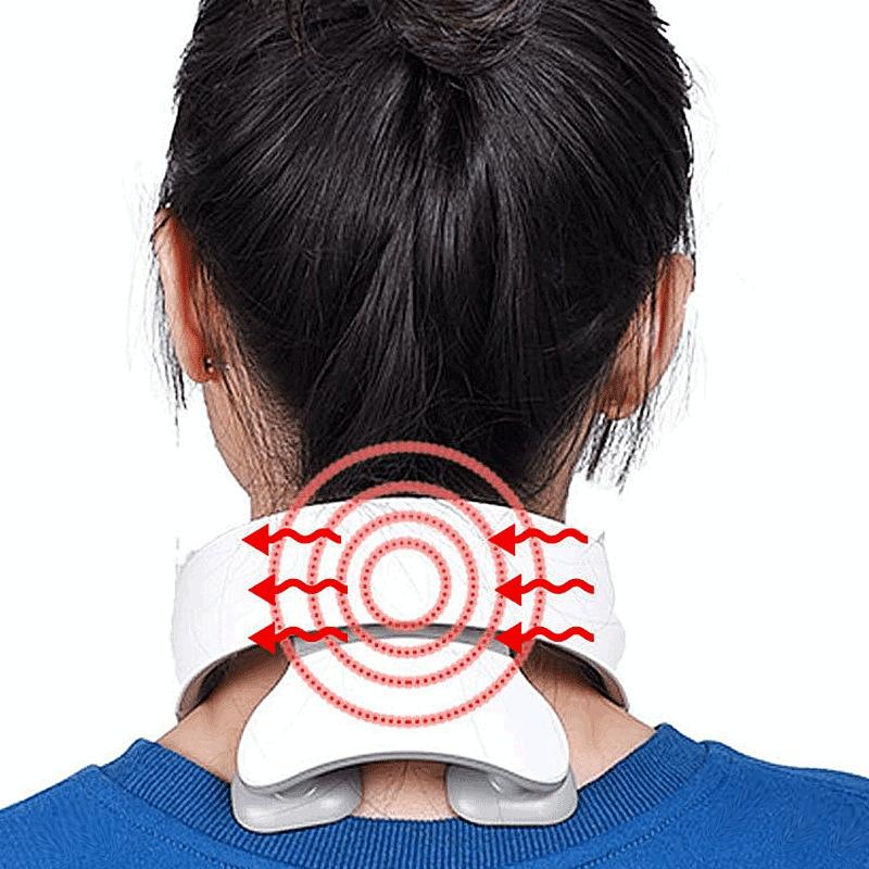 Hot Compress Shoulder & Neck Massager 2 Ends White 7