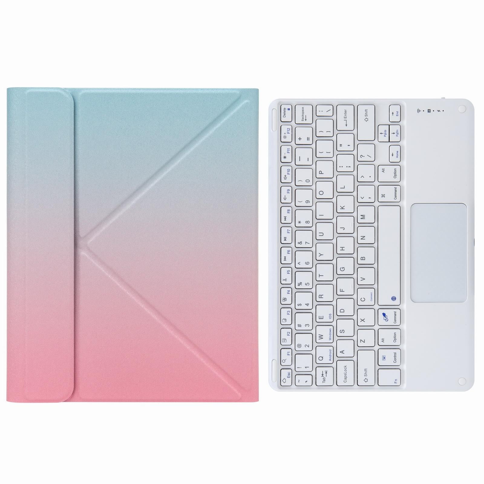 Bluetooth Keyboard Leather Case For Ipad 10.2 / Pro 10.5 - Three-Fold Holder - Rainbow 6