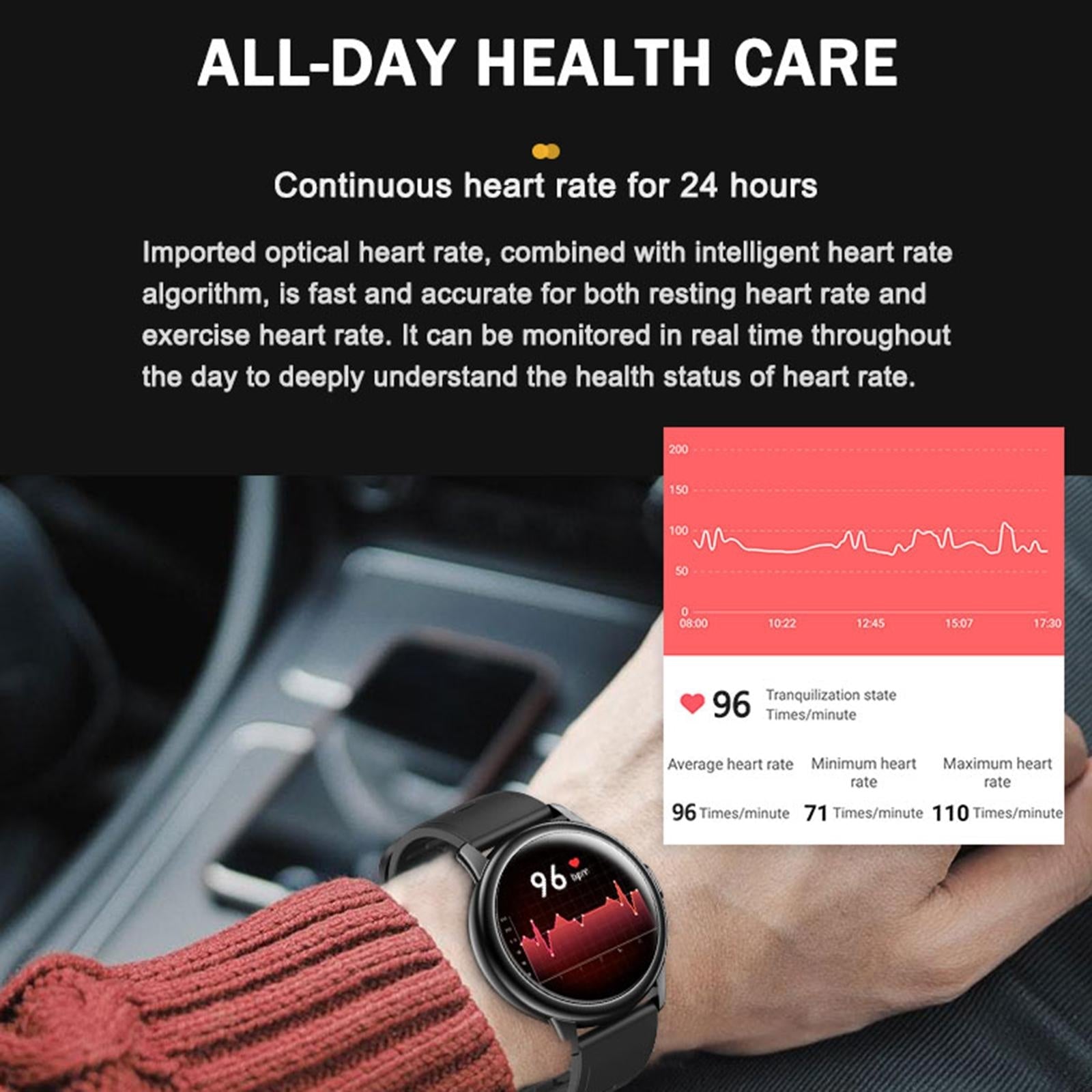 1.3 Inch Tft Screen Smart Watch Support Blood Pressure Monitoring / Sleep Monitoring - Green 4