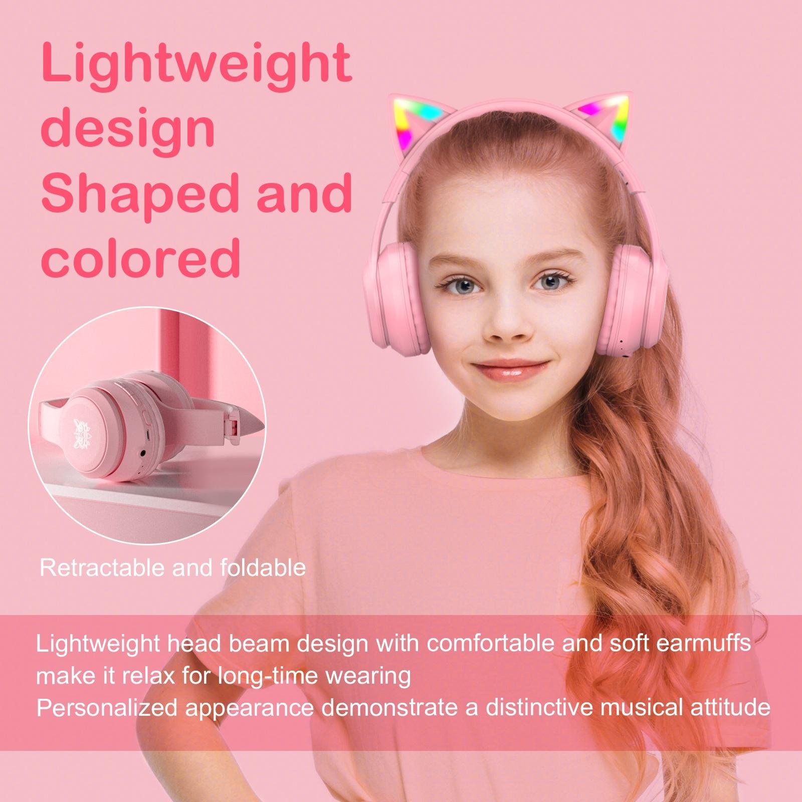 Wireless Bluetooth Headphones With Rgb Lighting - Black 3
