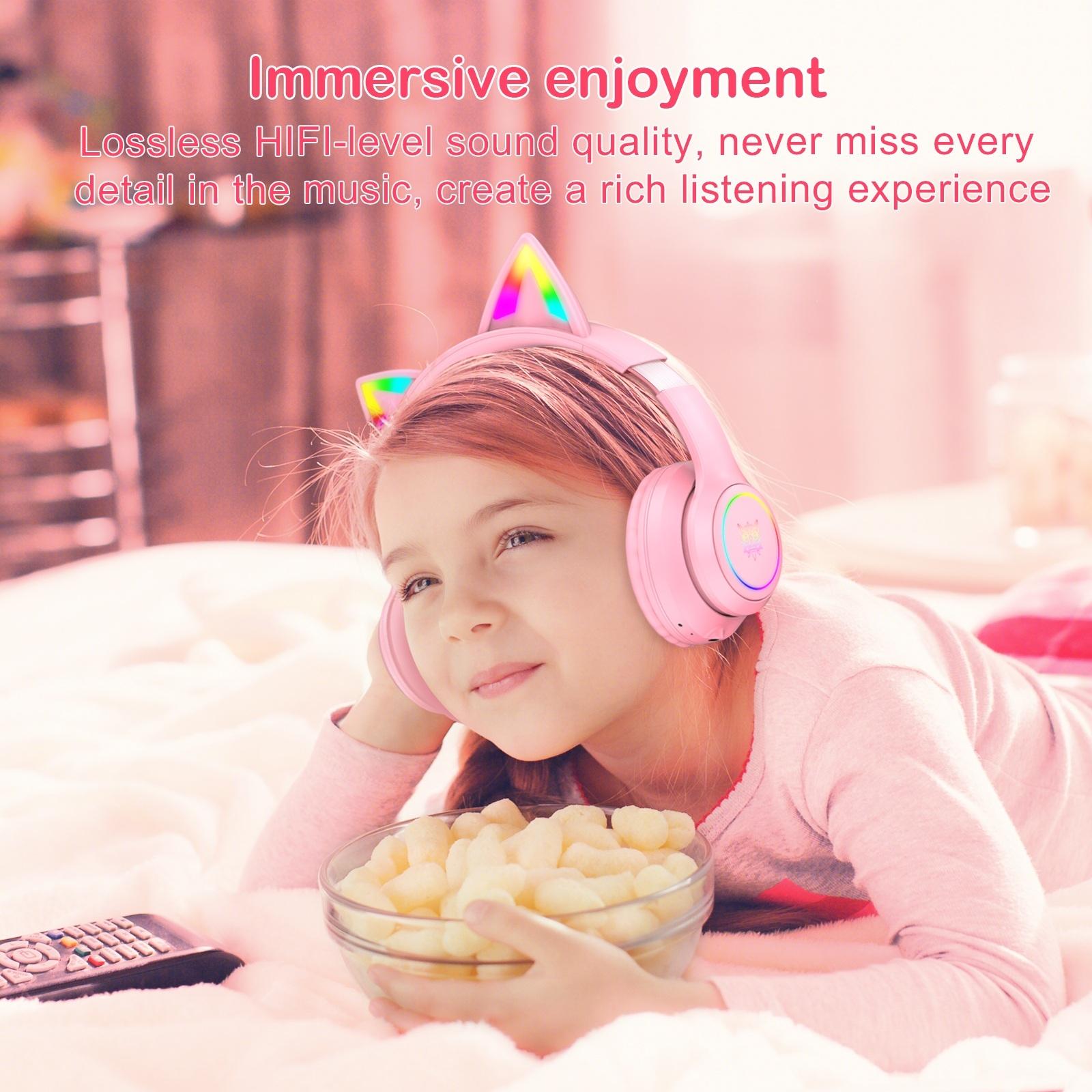Wireless Bluetooth Headphones With Rgb Lighting - Black 5