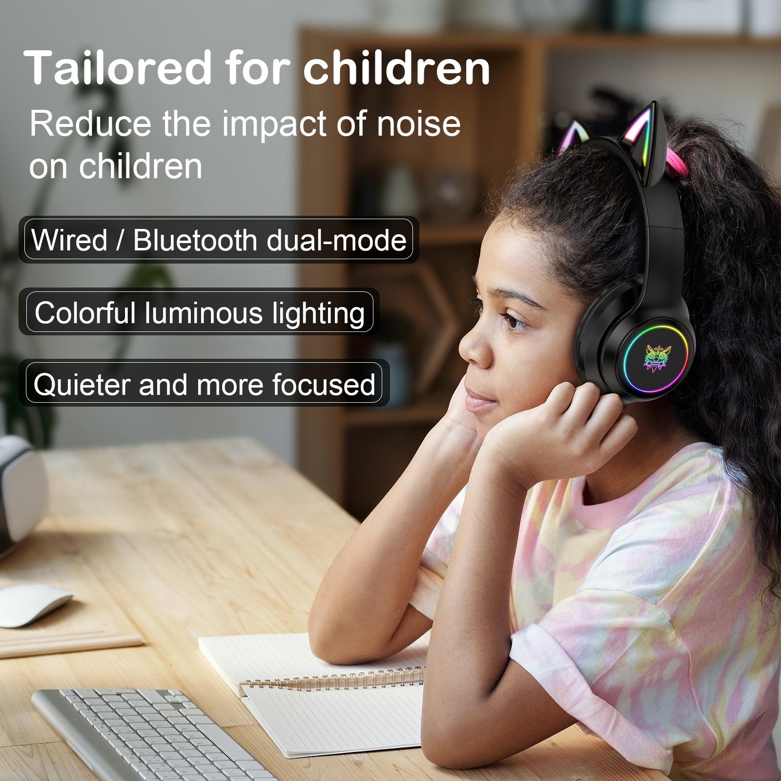 Wireless Bluetooth Headphones With Rgb Lighting - Black 15