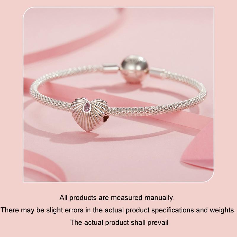 925 Sterling Silver Diy Love Beads & Platinum 6