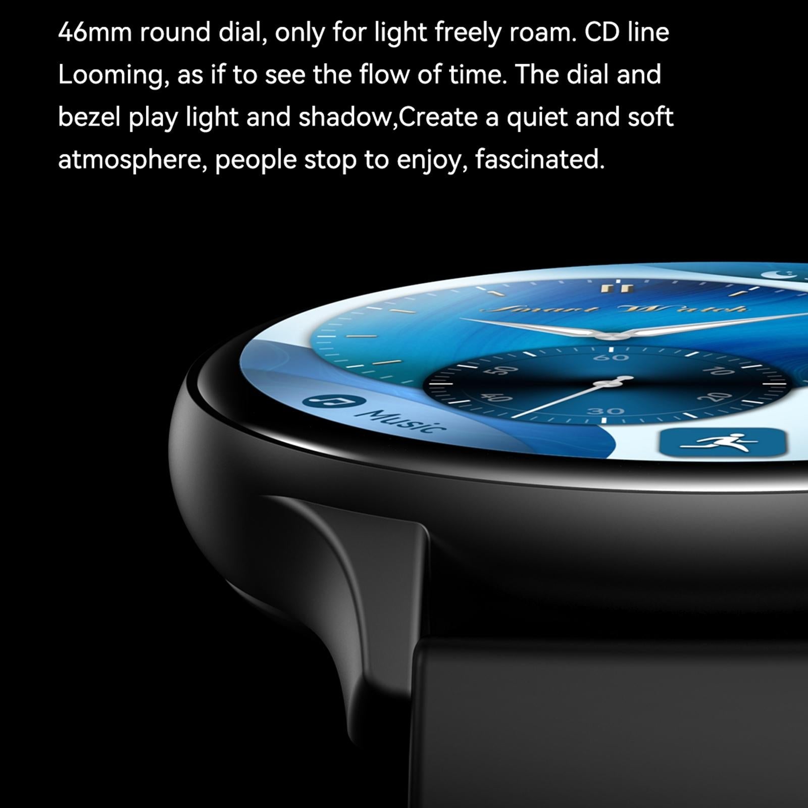 1.43 Inch Bt5.0 Ip67 Sport Smart Watch Support Bluetooth Call / Message Notification / Heart Rate / Blood Pressure Health Monitor - Black 6
