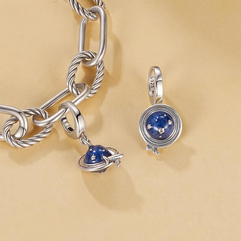 925 Sterling Silver Openable Travel Pendant 4