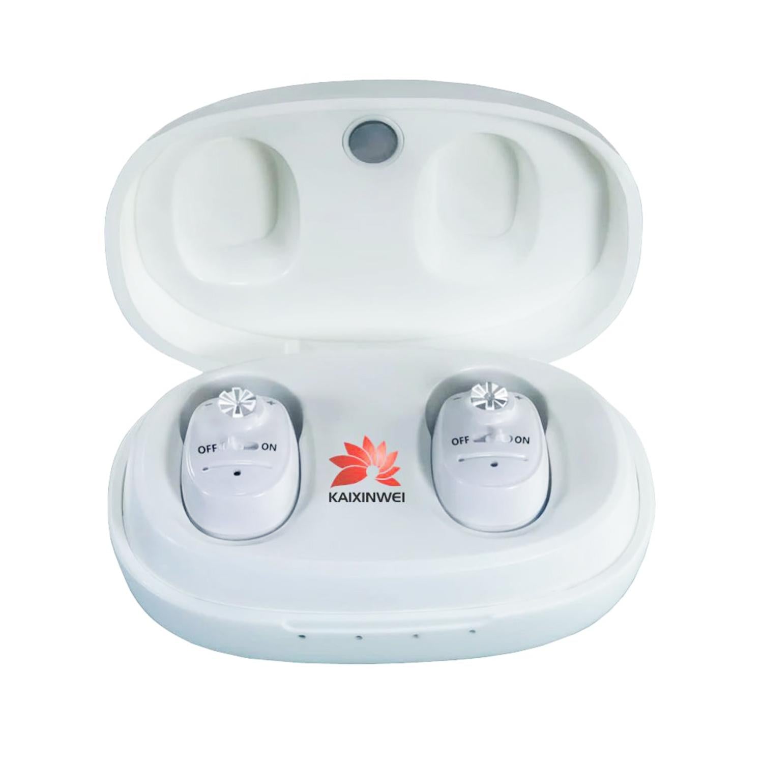 Compact In Ear Hearing Aid Amplifier White 3