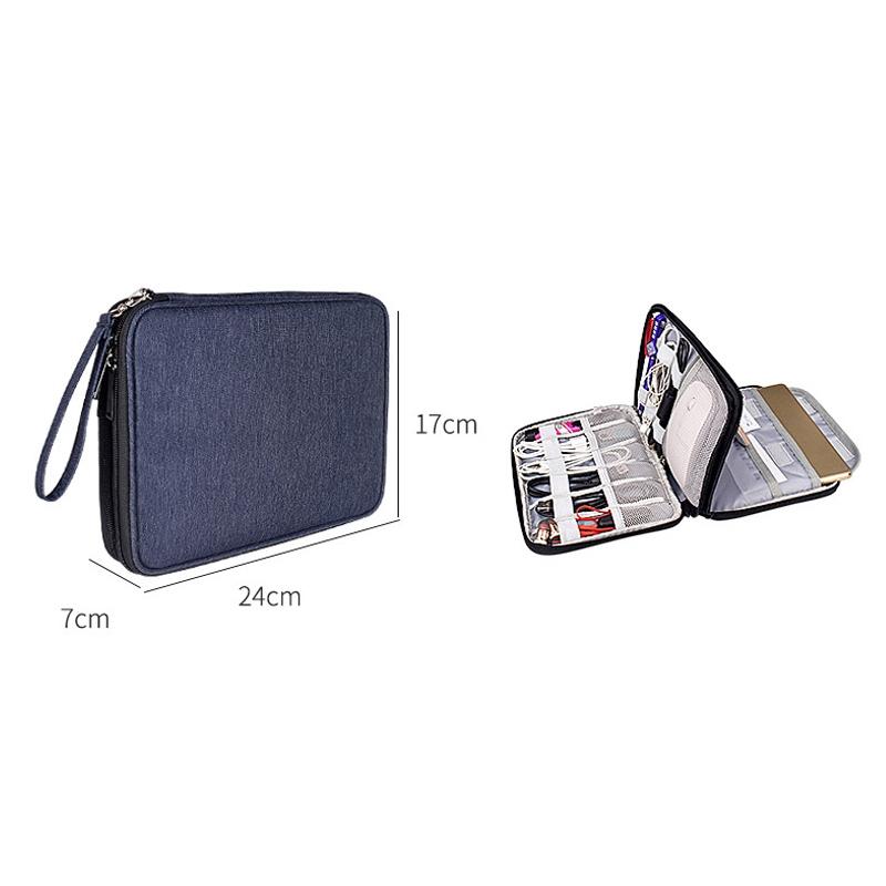 Waterproof Multi-function Storage Bag for Digital Accessories Earphones and Data Cables - Black 5