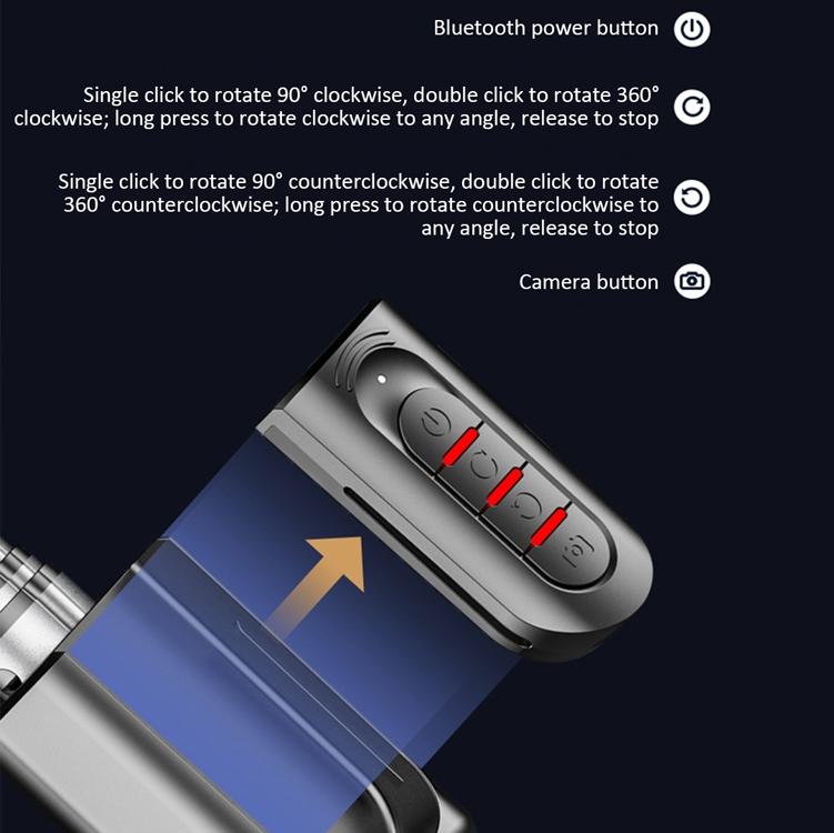 Smart Anti-shake Selfie Stick with Bluetooth Remote 5
