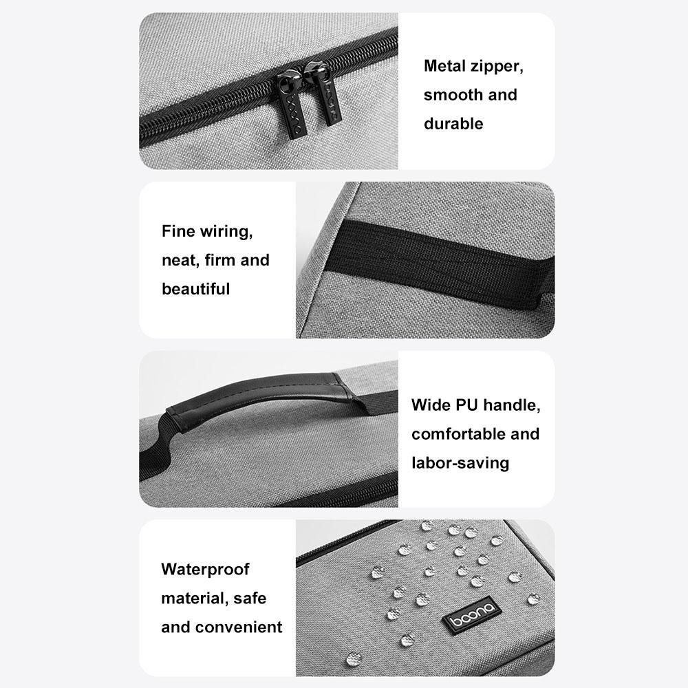 Waterproof Hair Dryer Storage Bag Large Capacity - Gray 7