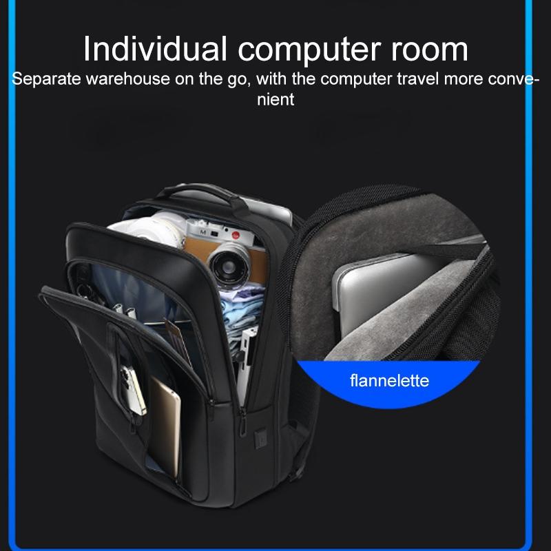 18 Inch Waterproof Double Shoulder Backpack With Usb Black 6