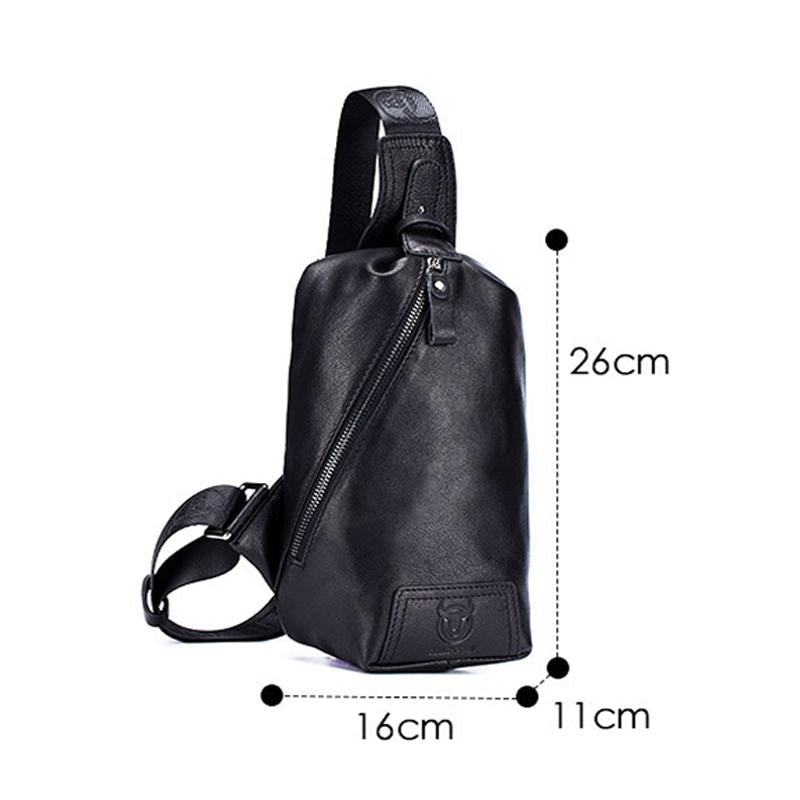 Large Capacity Soft Cowhide Shoulder Bag Durable & Stylish - Black 4