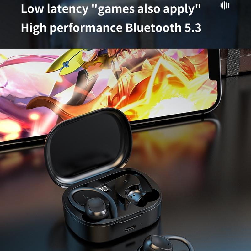 Wireless Stereo Earphones with Charging Case - Black 5