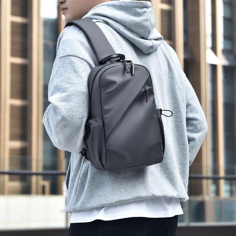 Large Capacity Waterproof Crossbody Chest Bag - Black 7