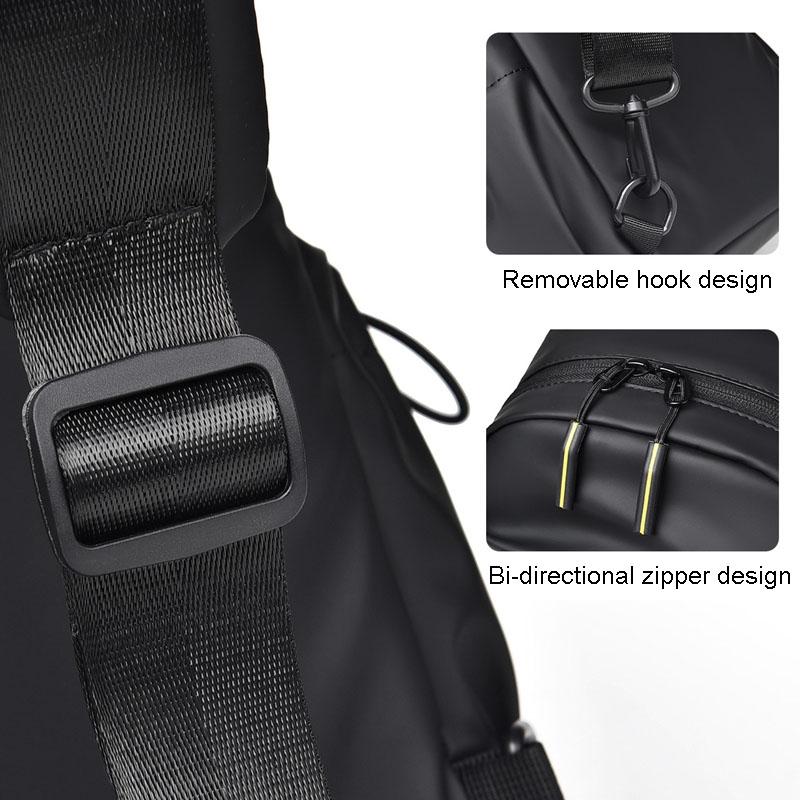 Large Capacity Waterproof Crossbody Chest Bag - Black 10