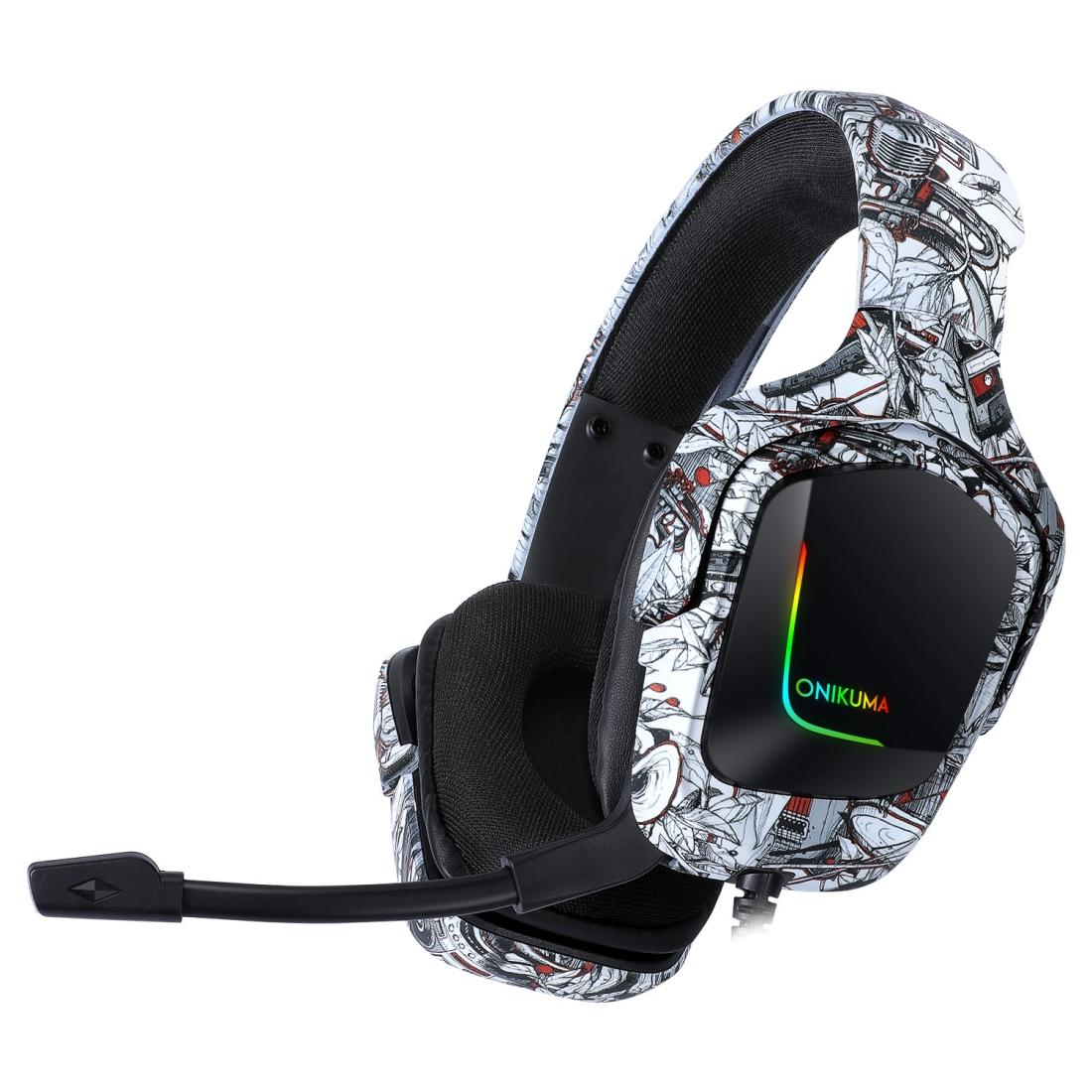 Surround Sound Pc Gaming Headset With Mic & Rgb - Black Gray 13