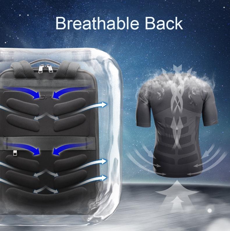 Waterproof Laptop Backpack with Usb Port - Large Capacity Lightweight Black 5