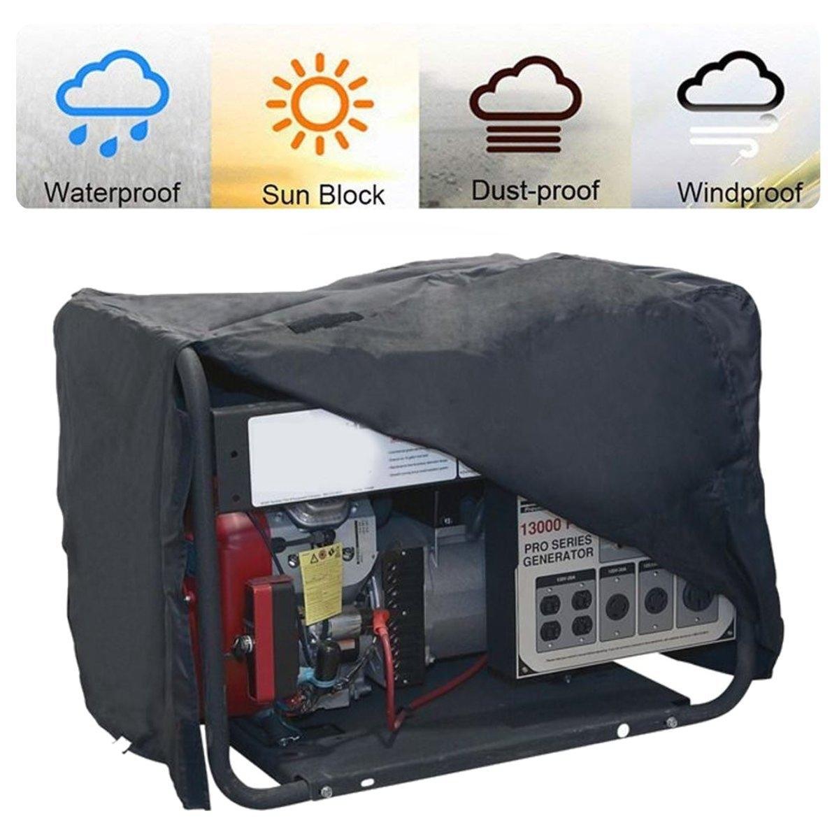 Waterproof Generator Cover - 66x51x51cm - Black Oxford Cloth 5