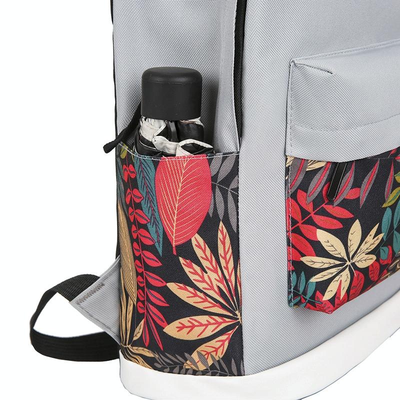 Versatile Student Backpack with Usb Port - College Style - Red 6