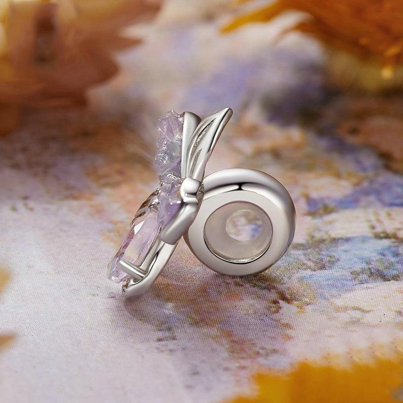 925 Sterling Silver Opal Flower Silicone Diy Beads 3