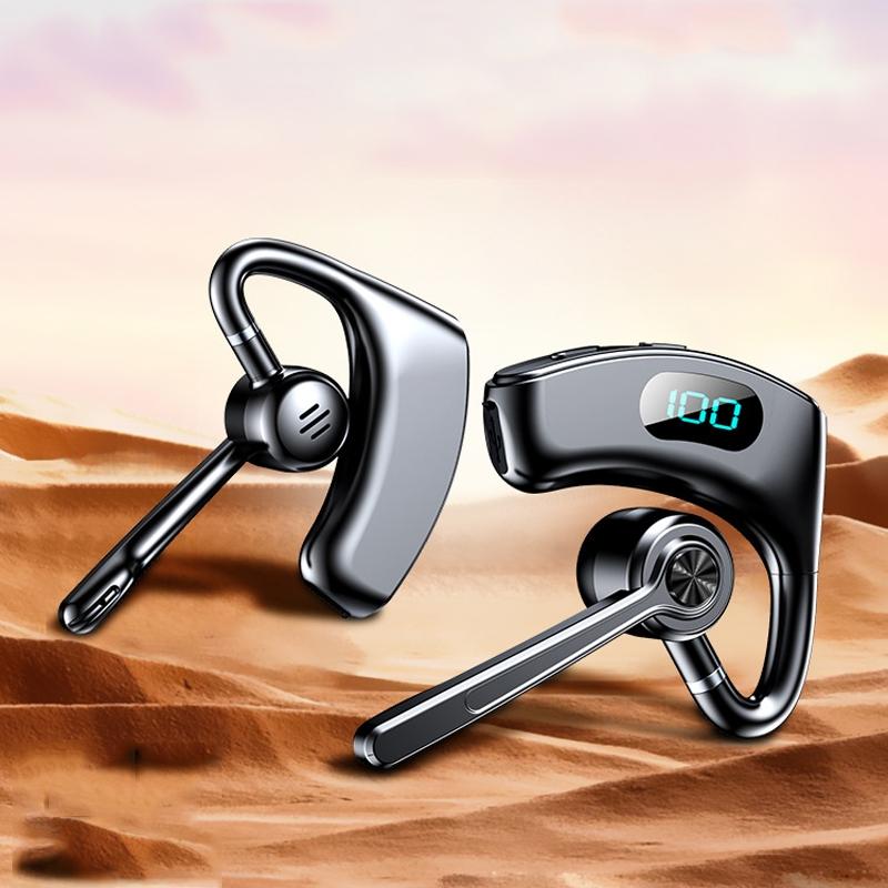 Bone Conduction Gaming Bluetooth Earphones with Noise Reduction - Black 3
