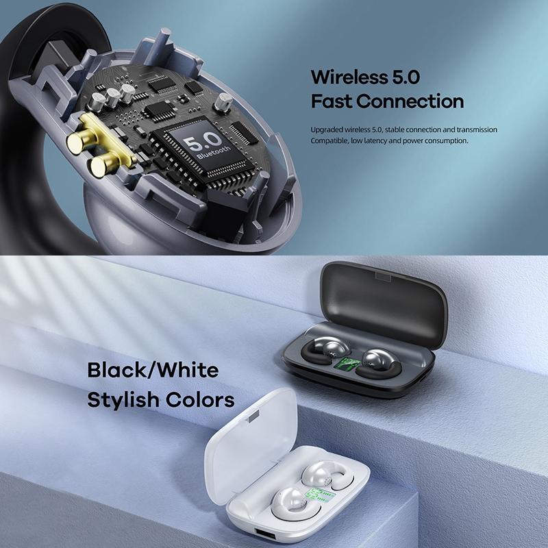 Wireless Stereo Bluetooth Earphones - Clip Style White 6