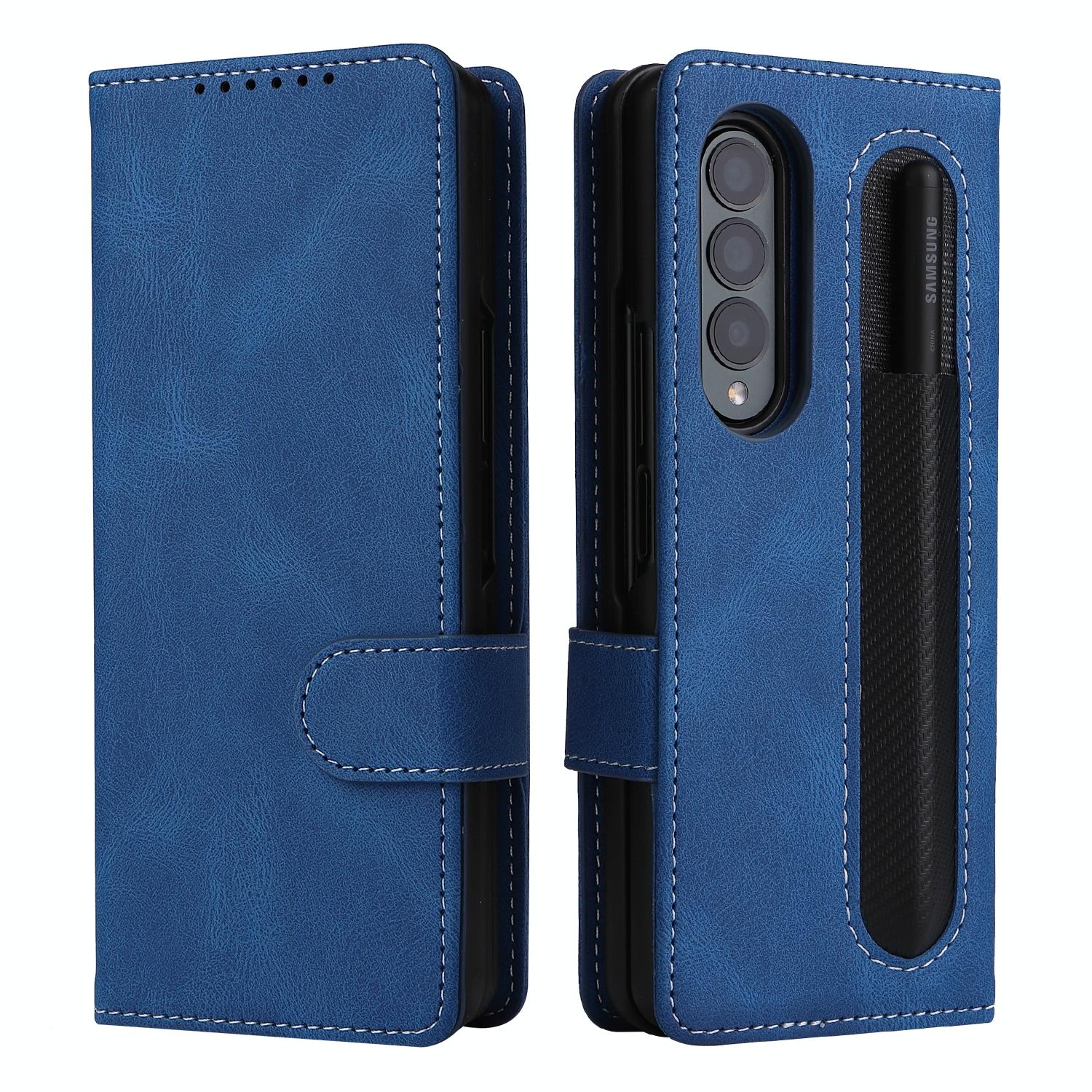 For Samsung Galaxy Z Fold4 5G Foldable Leather Case - Detachable - Dark Green 9