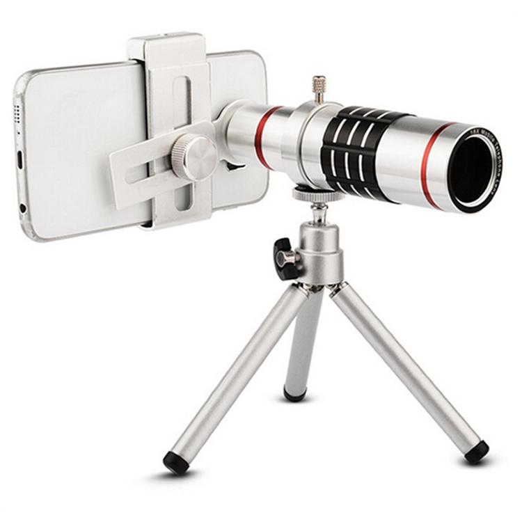Universal Mobile Phone Telescope Lens with Clip - Ideal for Outdoor Shooting - 12X 10