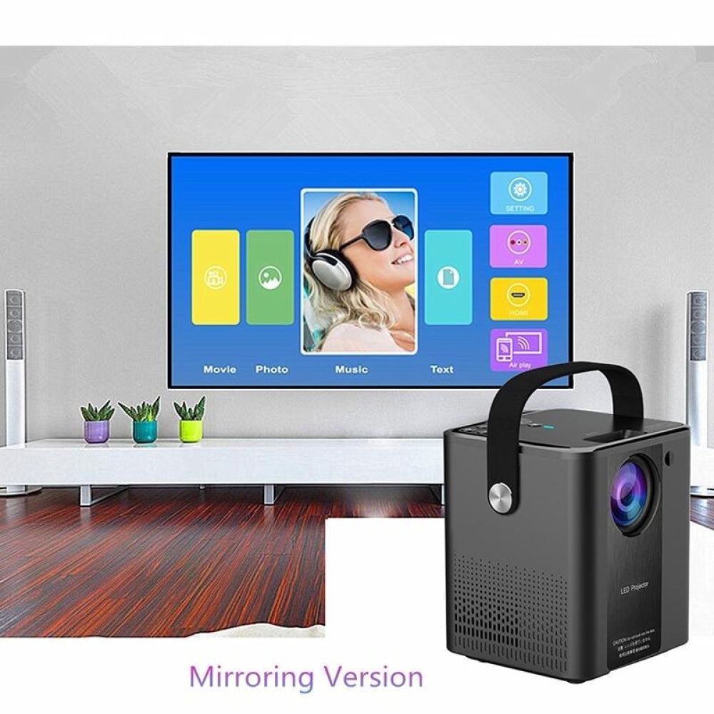 C500 Portable Mini Led Home Hd Projector - White Same Screen Version 8