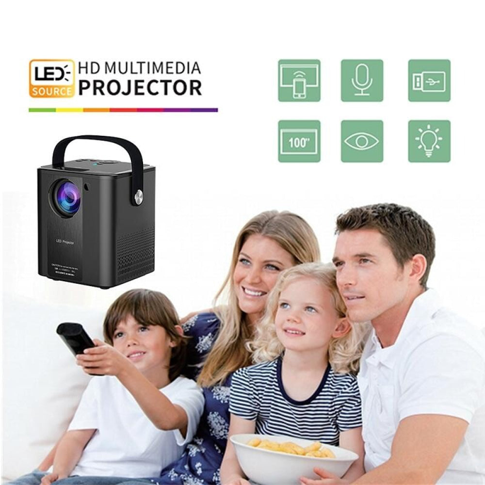 C500 Portable Mini Led Home Hd Projector - White Same Screen Version 10