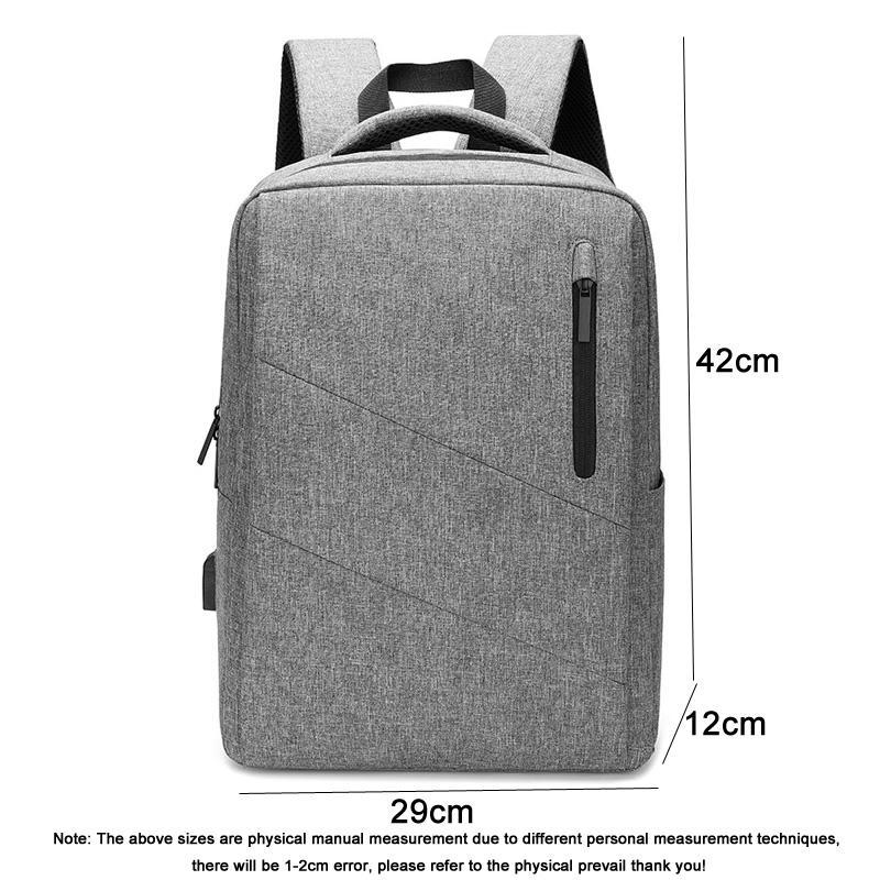Anti Theft Usb Backpack For Business & School - Gray 4