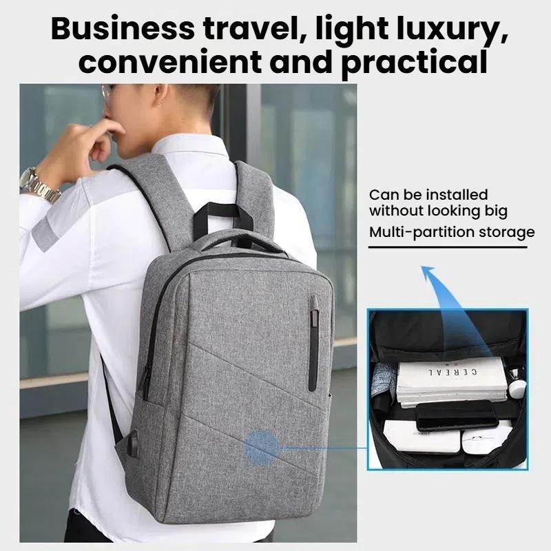 Anti Theft Usb Backpack For Business & School - Gray 7