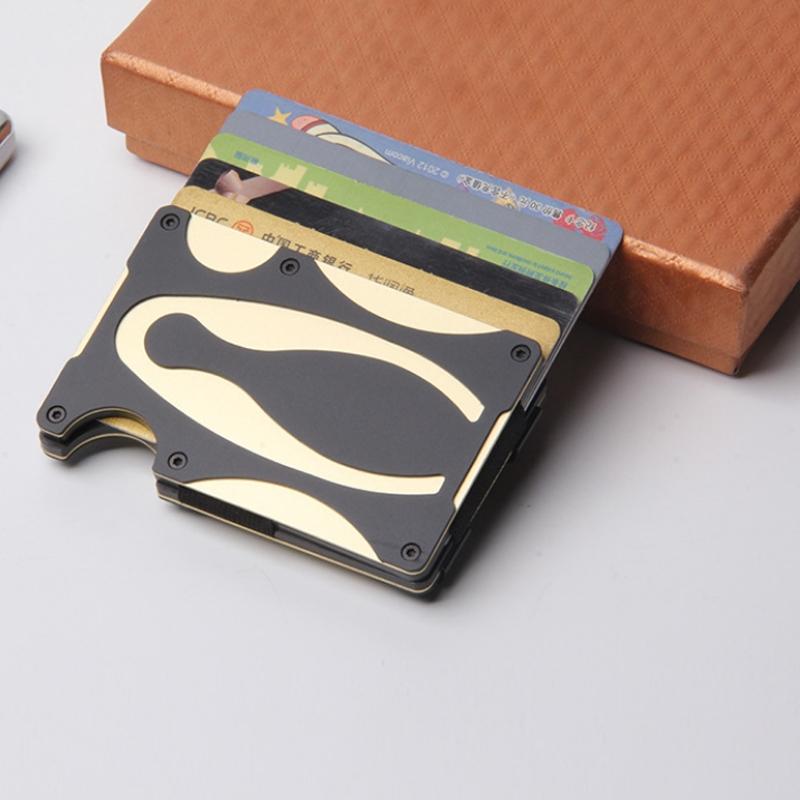 Rfid-blocking Metal Wallet - Secure & Compact - Red