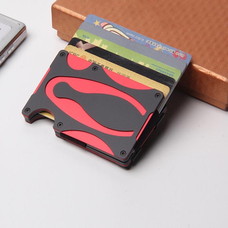 Rfid-blocking Metal Wallet - Secure & Compact - Red 4