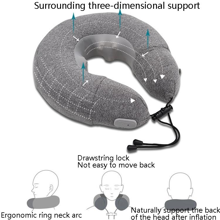 Gray Inflatable Neck Massager Pillow For Cervical Spine 6