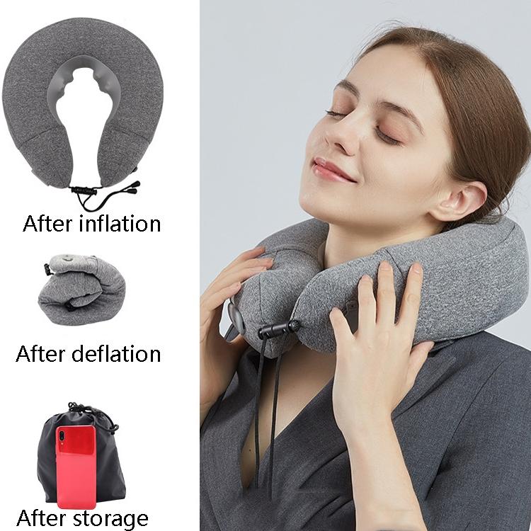 Gray Inflatable Neck Massager Pillow For Cervical Spine 10