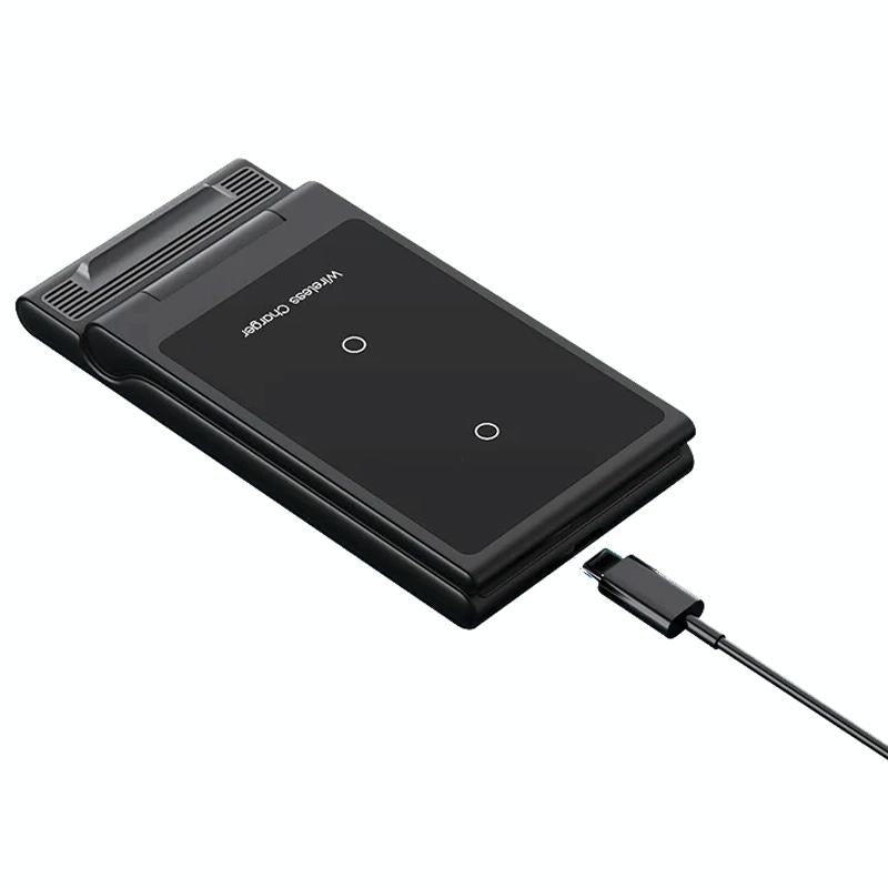15W Foldable 3 In 1 Wireless Charger Black 7